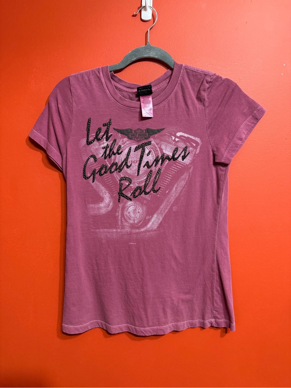 Harley-Davidson Mauve Graphic 'Let the Good Times Roll' Short Sleeve Tee